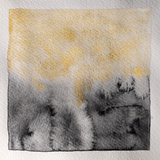 Watercolour album cover art for Imela, a piano song written by nayansamuel